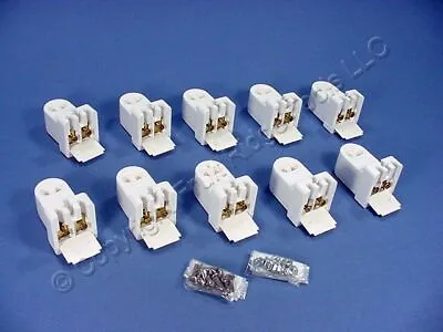 10 Leviton High Output T8 T12 Fixed Fluorescent Lampholder Socket Horizontal 465 • $37.99