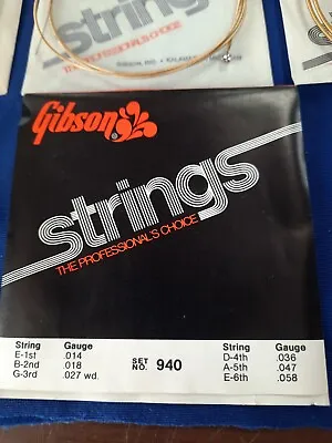 $24.99 • Buy Gibson Flower Guitar Strings No. 940 VTG 70'S NOS,CASE CANDY Kalamazoo, Mi 