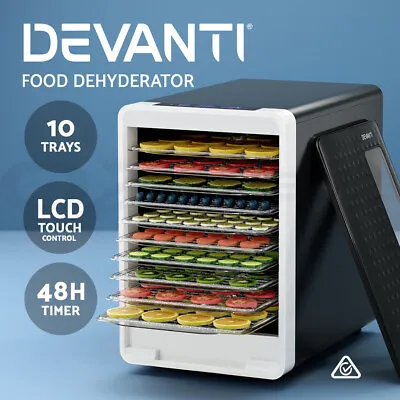 Devanti 10 Trays Food Dehydrator Commercial Fruit Dehydrators Beef Jerky Dryer • $129.95