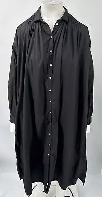 Matta Elena Cotton Black Long Sleeve Shirt Dress Size One Size Fits All • $85