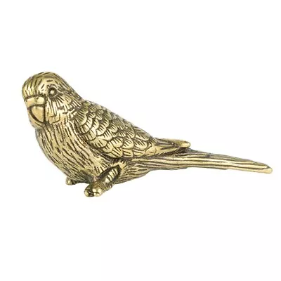 Vintage Solid Brass Magpie Bird Parrot Statue Home Decoration Sculpture • $18.76