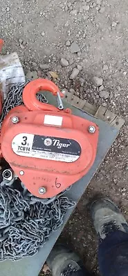 3 Ton Chain Block And Tackle 6m Hoist  Professional Used  Tiger Tcb 14  Winch • £125