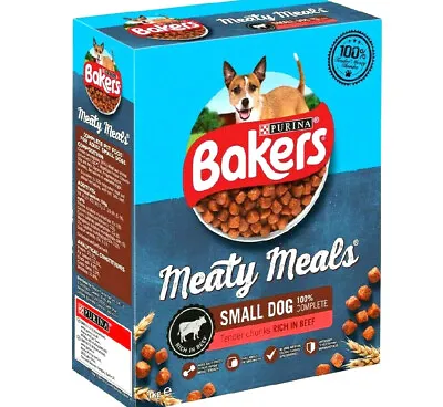 BAKERS MEATY MEALS SMALL DOG BEEF : 1kg 5kg Soft Chunks Dinner Food Bp Treats  • £28.49