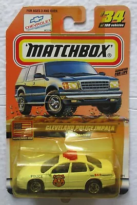 Matchbox Cleveland Police Impala 1st Edition 1:64 Scale Diecast 1999 • $1.50