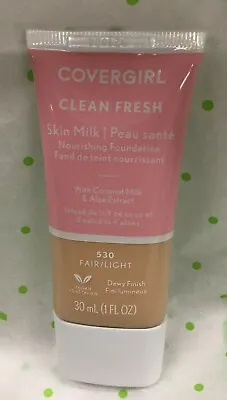 ONE X Covergirl Clean Fresh Skin Milk Foundation Fair/Light 530 NEW • £15.19