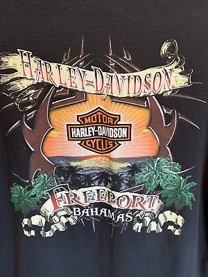 Harley Davidson Men’s Short Sleeve T-Shirt Freeport Bahamas Black Size XL • $20