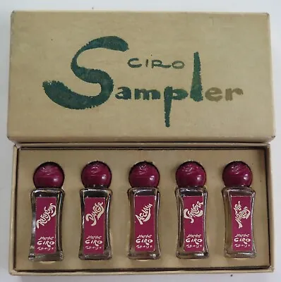 Vintage Miniature Perfume CIRO SAMPLER Set 5 Empty Bottles In Original Box • $27.99