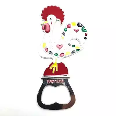 Portugal Metal Bottle Opener Fridge Magnet Travel Souvenir Gift Barcelos Rooster • $2.99