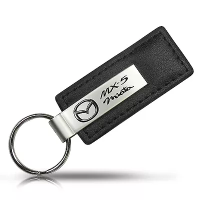 Mazda MX-5 Miata Black Leather Key Chain Keychain Official Licensed • $17.95