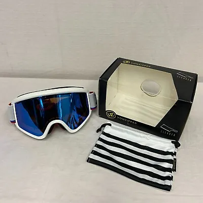 VonZipper Cleaver I Heart Beer Goggles Gloss White Frame W/ Sky Chrome Lens • $60