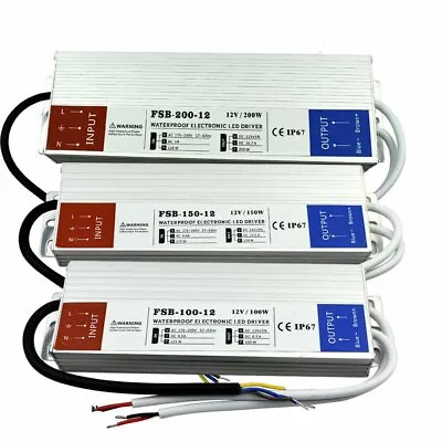 LED Driver Power Supply Transformer 240V - DC 12V For LED Strip CCTV UK STOCK • £33.25