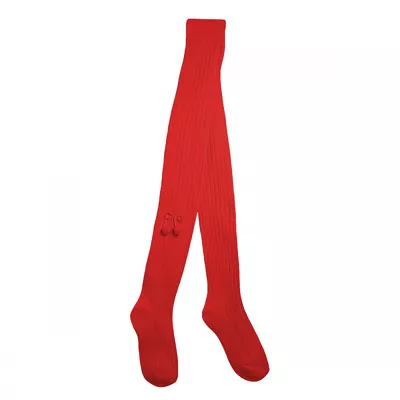 £8.99 • Buy Pex Baby Girls Ribbed Pom Pom Tights - Red - Perfect For Christmas