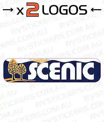2 X SCENIC Caravan Decal 630mm Sticker Vintage Retro Graphics • $69.30