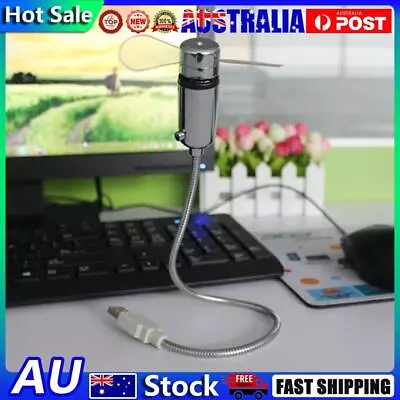 USB Personal Fan Flexible 5V Time Clock Fan With LED Light For Beach Car Camping • $15.05