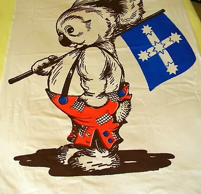 VINTAGE 1970s Blinky Bill  Holding The Eureka Flag 117 Cm X 89 Cm • $245