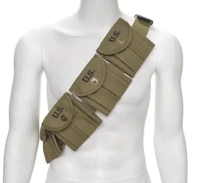 M1 Carbine Bandolier With 10 Magazine Pouches Marked Jt&l 1944 • $99.99