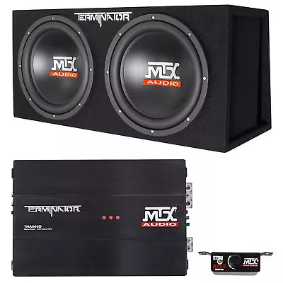 MTX Terminator TNP212DV 500w RMS Dual 12” Subwoofers+Vented Sub Box+Amplifier • $259.95