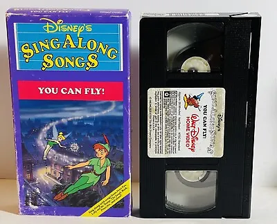$5 • Buy Disney’s Sing Along Songs You Can Fly VHS Peter Pan Tinker Bell Vintage VG