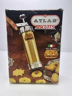 Marcato Atlas Vintage Biscuits Cookie Press 4 Tips And 20 Discs. Made In Italy. • $29.99