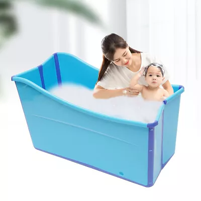 For Adult Kid Portable Folding Bathtub Spa Sauna Bath Rectangle Bucket Water Tub • $135