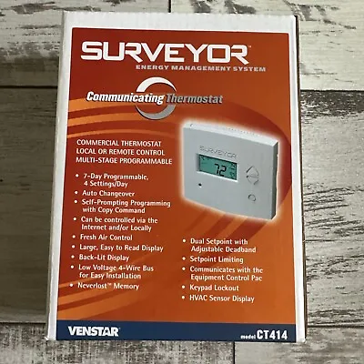 Venstar Surveyor Thermostat Energy Management System Model CT414 • $200