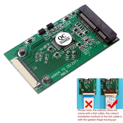 Mini MSATA PCI-E 1.8  SSD To 40 Pin ZIF CE Cable Adapter Converter Card • $11.90