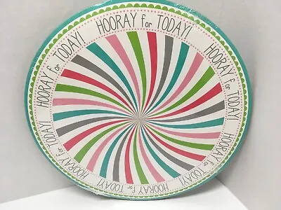 HOORAY For TODAY! Multi Color Rainbow Swirl Round 12 In. Cake Boards 3pc Pk NEW • £32.05