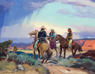 Carl Oscar Borg The Navajo Horseman Canvas Print 16 X 20 • $39.99