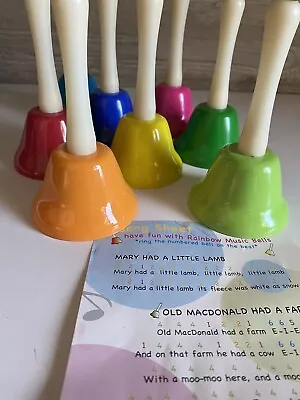 8 Note Handbells Children’s Music Education + Nursery Rhyme Sheet Music • $22