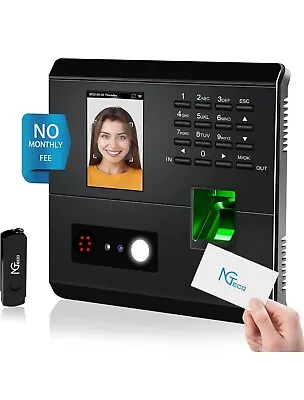 Time Clocks For Employees Small Business With Face Finger Scan RFID Pin • $190