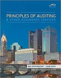 $27.95 • Buy PRINCIPLES OF AUDITING AND OTHER ASSURANCE SERVICES By Ray Whittington & Kurt