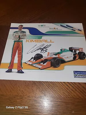 2011 CHARLIE KIMBALL Signed INDIANAPOLIS 500 PHOTO CARD POSTCARD IZOD INDY CAR • $3