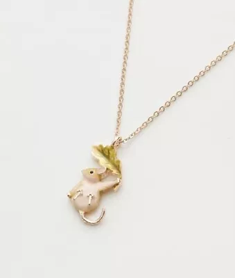 Fable England Enamel Dormouse Necklace Short Necklace • $32