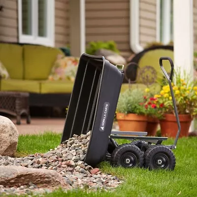 600-lb. GOR4PSPoly Outdoor Garden Lawn Dump Cart With 10  Tires Fast Shipping • $107.68
