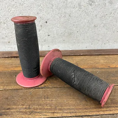 Vintage BMX Mushroom Style BMX Grips OG Red Black 1980s Race Freestyle 80s • $30.59