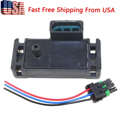 For GM 4 BAR 4BAR MAP Manifold Pressure Sensor TURBO BOOST W/ Wire Plug Pigtail • $18.58