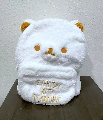 NEW San-X Rilakkuma Monochrome Fluffy Plush Backpack (White) From Japan • $30