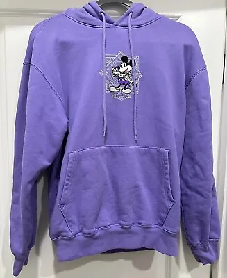 Walt Disney World 100 Mickey Mouse & Friends Purple Embroidered Hoodie Adult S • $89.99