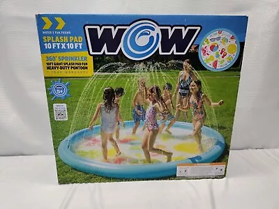 WOW Giant Splash Pad Inflatable 10ft Diameter Wading Pool With Sprinklers • $45.99