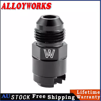 -8AN Fuel Adapter Fitting To 5/16 GM Quick Connect Thread Female LS BLACK ALLOY. • $18.99