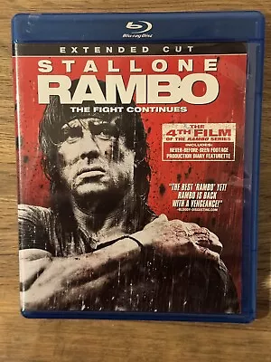 Rambo (2008) Rare Extended Cut - Blu-ray Region Free (VG Condition) • £0.10