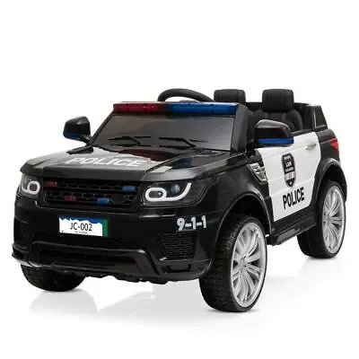 $219.20 • Buy Electric 12V Kids Ride On Police SUV Car Remote Control LED Light Music Black