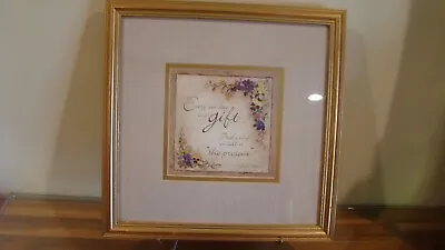 C. WINTERLE OLSON Gold Frame Hanging Wall Art Signed Print VTG THE PRESENT • $25