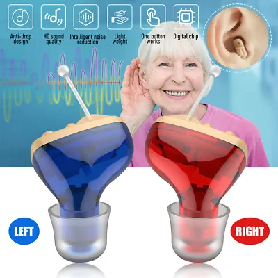 MiNi Digital Invisible Hearing Aids Rechargeable Sound Voice Amplifier Enhancer  • $16.99
