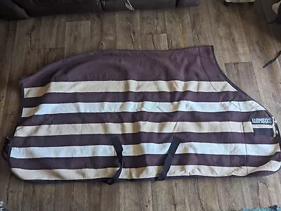 Horseware Rambo Deluxe Newmarket Fleece Cooler/travel/stable Sheet Rug 6' • £50