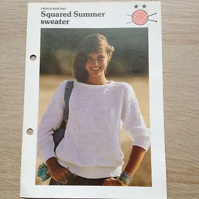4 Ply Cotton Knitting Pattern Womens Ladies Summer Sweater Bust 34-38  • £4