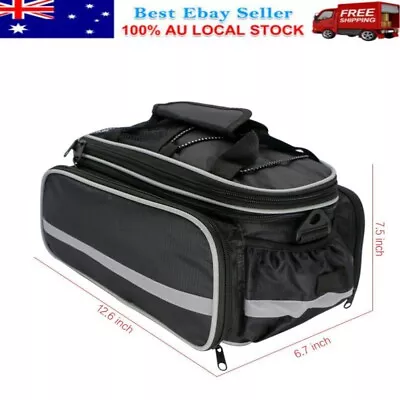 Bike Bicycle Rear Rack Pannier Bags Seat Saddle Carry Bag Carrier Waterproof • $23.99