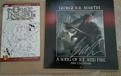 A Song Of Ice And Fire 2009 Calendar Signed With Hedge Knight 2: Sworn Sword #1c • $450