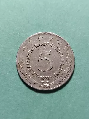 1972 5 Dinara Yugoslavia Coin • $0.99