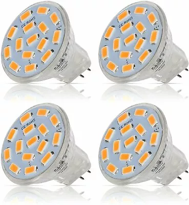 [4 Pack] LED MR11 3W 20W 12V Halogen Replacement GU4 Bi-Pin 3000K Soft White • $15.95